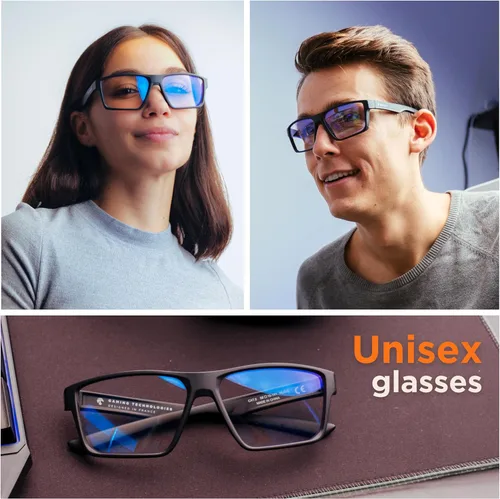Vista 7 de Horus X • Blue Light Glasses Men Women Blue Light Blocking Glasses for Screen Anti-Fatigue Eye Migraine Gaming Glasses V3