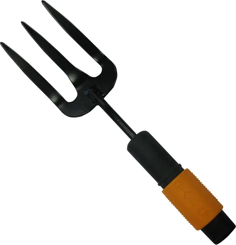 Vista 17 de Fiskars QuikFit Cultivator 1000683 - Rastrillo pequeño, cabeza de herramienta, ancho: 2.2 in, negro/naranja