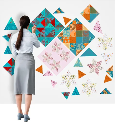 Vista 7 de Buryeah 1 pieza de telas de pared con diseño de edredón de 72 x 60 pulgadas, telas para colchas, tela de acolchado de pared, suministros