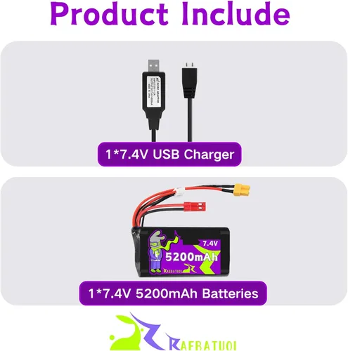 Vista 6 de TX16S Battey 5200mAh 7.4V batería de iones de litio con enchufe JST y enchufe XT30, iones de litio recargable para transmisor RC4GS, RC6GS con 1