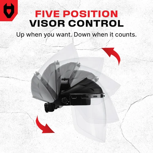 Vista 6 de NoCry Protector facial de seguridad premium para esmerilar y cortar — Visera transparente antivaho, resistente a los impactos y arnés ajustable