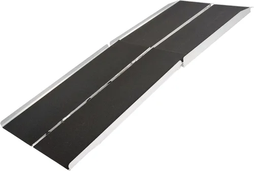 Vista 11 de Rampa de silla de ruedas multipliegue de aluminio de 4' L Silver Spring con superficie recubierta de Grit - Capacidad de peso de 600 lb Folding