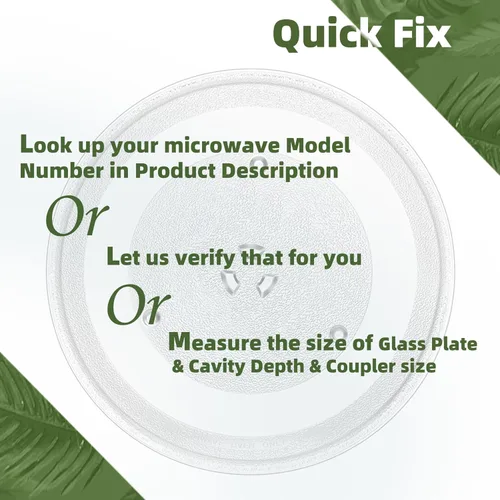 Vista 5 de Placa giratoria de vidrio para microondas de 13.5 pulgadas compatible con 5304509621 Frigidaire placa de microondas WB39X10032 GE reemplazo de placa