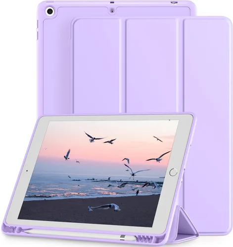 Vista 18 de Mastten - Compatible con funda para iPad de 9ª/8ª/7ª generación, para iPad de 10.2 pulgadas con soporte para lápiz, funda inteligente con soporte