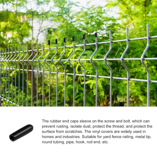 Vista 3 de Tapa protectora de rosca de tornillo, tapas de goma [para tornillo, perno] - 0.079 in ID/negro/100 piezas