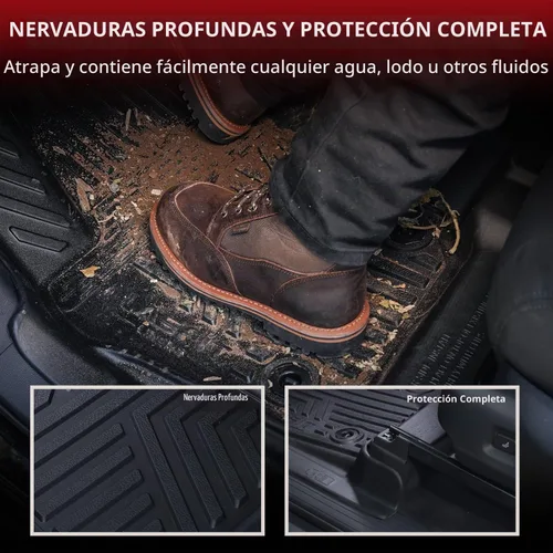 Vista 4 de LASFIT Alfombrillas de piso para Toyota Tacoma 2008-2011 Cabina de Acceso Transmisión Automática, Forro de Piso de Ajuste Personalizado para Todo