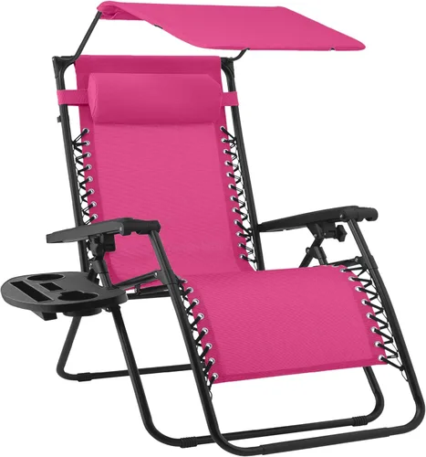 Vista 38 de Best Choice Products Silla reclinable plegable de gravedad cero para exteriores, de patio, para salón al aire libre, con toldo ajustable