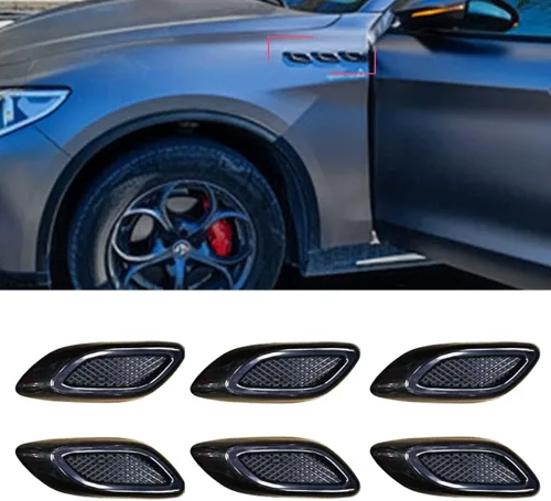 Vista 3 de 6 piezas de Curboom - Adornos decorativos para parachoques de coche, entrada de aire universal, autoadhesivos, para alerón de puerta, spoiler