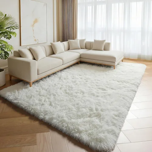 Vista 75 de ONASAR - Alfombra redonda rosa claro de 2 pies, esponjosa, lavable, tapete de gato o perro, suave, afelpada, peluda, tapete circular para dormitorio