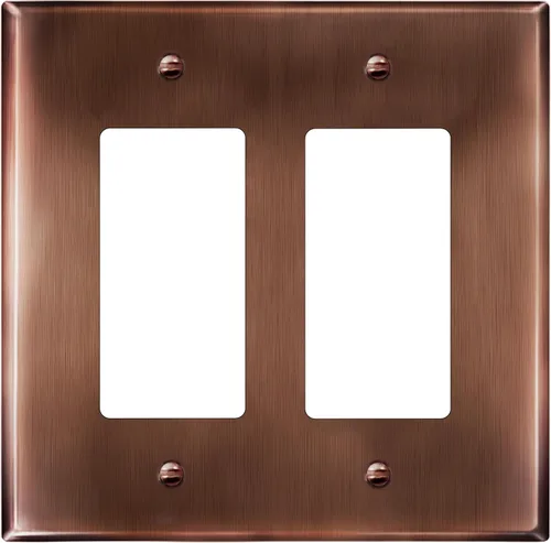 Vista 17 de LIDER Placa decorativa de pared de metal para interruptor o receptáculo, cubierta de salida de acero inoxidable, resistente a la corrosión