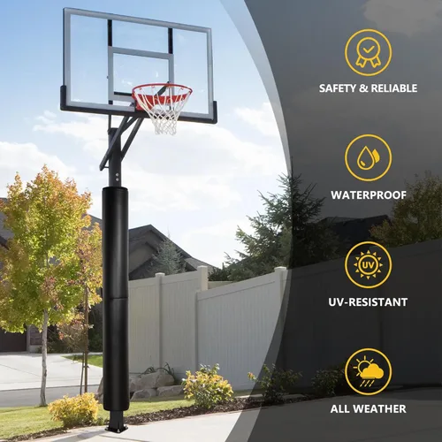 Vista 5 de Almohadilla para Poste de Baloncesto, Almohadillas de Seguridad Resistentes para Protección del Jugador, 72" de Alto, Acolchado Protector Resistente