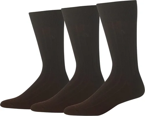 Vista 2 de Chaps Men's Soft Touch True Rib Dress Crew Socks-3 Pair Pack-Modal Blend and Embroidered Detail