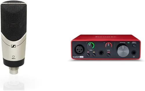 Vista 2 de Micrófono de estudio Sennheiser MK4 de diafragma grande con condensador, Dorado