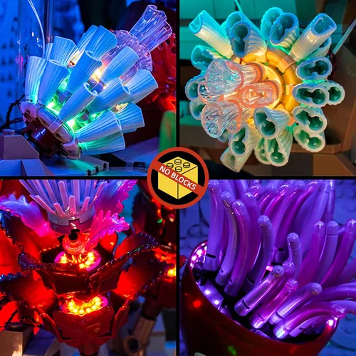 Vista 5 de BrickBling - Luz LED compatible con Lego Aquarium Tropical 10366, lámpara de decoración compatible con Lego Tanque de Peces Tropical - Excluye