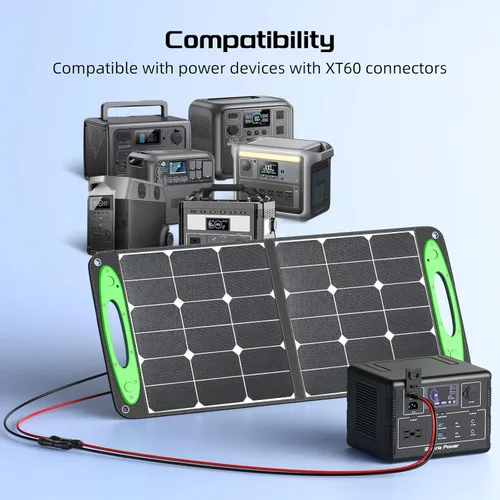 Vista 7 de Bateria Power Cable de conector XT60i de 10 AWG, calibre 10, 25 pies, cable de extensión solar a XT60i para panel solar plegable de RV, estación