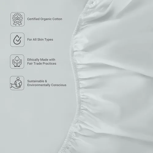 Vista 3 de Fabdreams - Juego de sábanas de algodón 100% orgánico, tejido de percal, 4 piezas, 300 hilos, certificado GOTS, transpirable, fresco, acabado