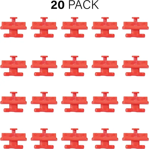 Vista 2 de On-Q AC1051-KH-20 Clips de poste para cerradura (paquete de 20), rojo
