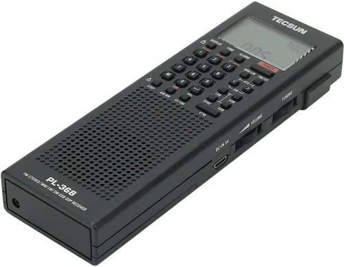 Vista 2 de Tecsun Digital PL368 Radio de banda mundial AMFMLWSW con receptor de banda lateral único (negro)