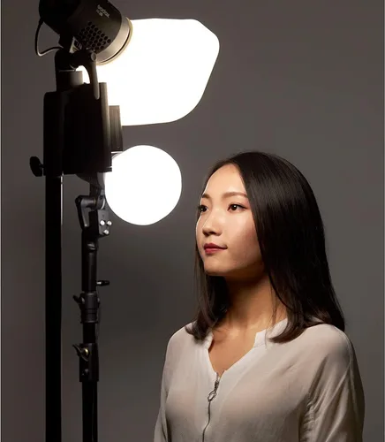 Vista 5 de GODOX ML-CS1625 Softbox Kit de cúpula de difusión con 3 adaptadores, difusor plegable para GodoxV1 Serie V1 ML30 ML60BI AD200PRO AD300PRO 400PRO V