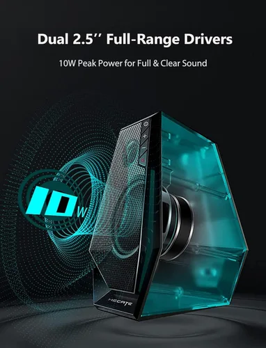 Vista 2 de Edifier Altavoces de computadora G1500, altavoces Hecate para juegos con RGB, Bluetooth 5.3, entrada USB, entrada auxiliar de 0.138 in, color negro