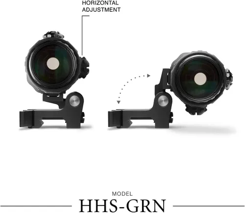 Vista 3 de Mirilla HHS Verde Holográfica Híbrida - EXPS2-0GRN con Lupa G33