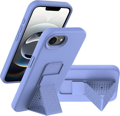 Vista 250 de Funda de silicona con soporte de LAUDTEC compatible con iPhone 7/8/SE, soporte de metal con soporte de pie vertical y horizontal, cubierta flexible