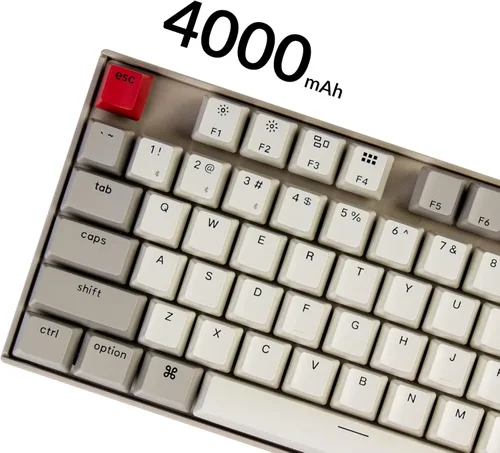 Vista 6 de Keychron K8 87 teclas Tenkeyless Layout inalámbrico Bluetooth teclado mecánico para juegos Mac, multitarea tipo C teclado de computadora con cable