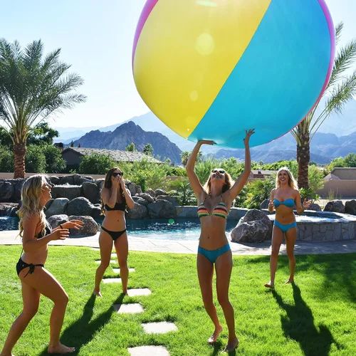 Vista 2 de GoFloats Pelota de playa gigante inflable de 6 pies