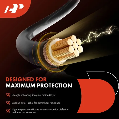 Vista 6 de A-Premium Juego de 2 cables de bujía de encendido compatibles con Kia Sportage 1995-2002 L4 2.0L DOHC