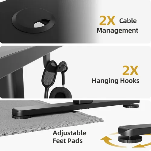 Vista 53 de INNOVAR Escritorio eléctrico de pie, escritorio de pie de altura ajustable, escritorio de pie de 40 x 24 pulgadas para computación de oficina