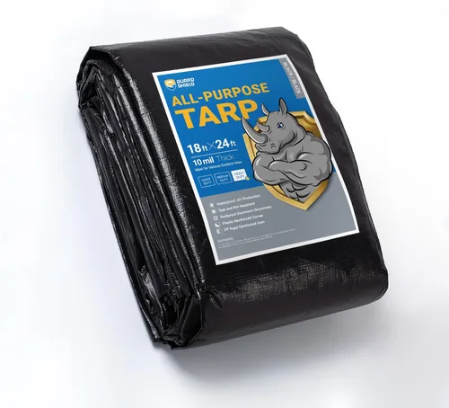 Vista 41 de GUARD SHIELD - Lona resistente, impermeable, de polietileno, gruesa, resistente a los rayos ultravioleta, con ojales, para exteriores, 6 x 8 pies