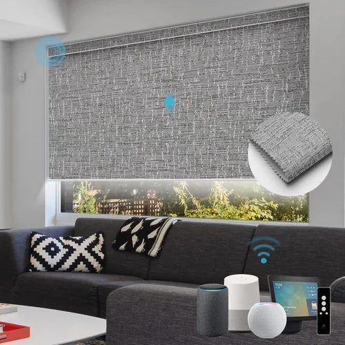 Vista 26 de SmartWings Persianas Motorizadas con Sombras para Ventana Control Remoto Funciona con Thread Apple Homekit Z-Wave Alexa 100% Blackout de Doble Cara