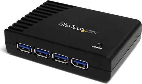 StarTech. com Hub USB 3.0 SuperSpeed de 4 puertos con adaptador de corriente 5Gbps - Multipuerto portátil USB-A Dock IT Pro - Hub de expansión de
