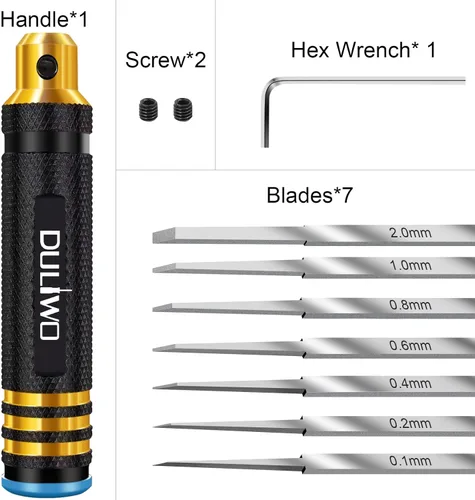 Vista 7 de Prime Model Scriber Gundam - Herramienta de corte para hobby, cincel tallador de líneas de resina, cincel para modelos con 7 cuchillas