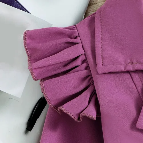 Vista 3 de TBUIALL Conjunto de ropa de bebé niña para niños pequeños, ropa de otoño de manga larga sólida para niñas bebé aquí