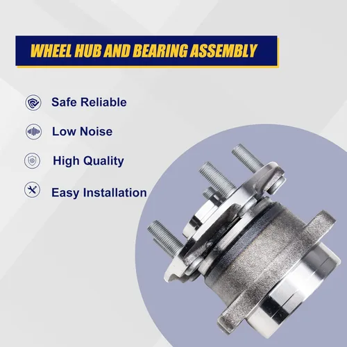 Vista 2 de KUSATEC 512518 Cojinete de rueda trasera y conjunto de cubo compatible con Subaru Crosstrek, Impreza, Forester, XV Crosstrek 2013 2014 2015, 5