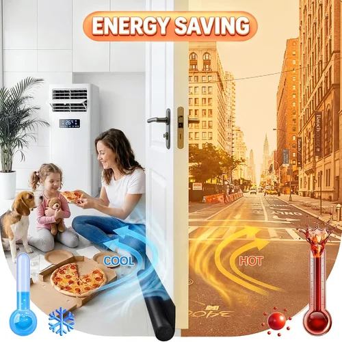 Vista 2 de HomeProtect Tope de Corrientes de Aire para Puerta de 36 Pulgadas Bloqueador de Corrientes de Aire Bajo la Puerta Barrido de Puerta para la Parte