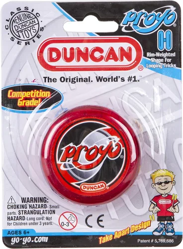 Vista 4 de Duncan Toys ProYo Looper - Yoyó para principiantes con cuerda, eje de madera y cuerpo de plástico, rojo