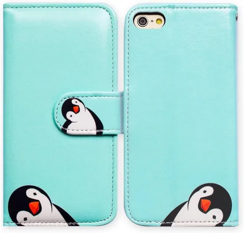 Vista 20 de Bcov Funda para iPhone SE 2022/iPhone SE 3ª Gen/iPhone SE 2020, Funda de piel con tapa de gato blanco y gato negro con ranura para tarjeta