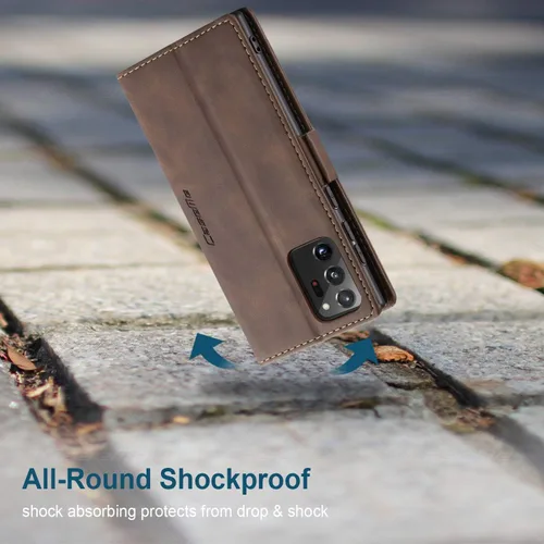 Vista 6 de Funda tipo cartera para Samsung Galaxy Note 20 Ultra, piel sintética, cierre magnético, con ranuras para tarjetas, bolsillos para efectivo