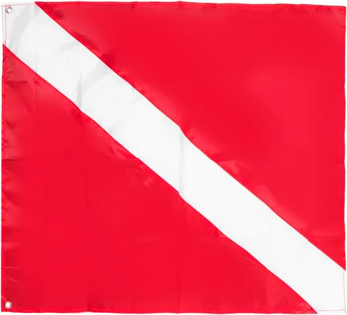 Vista 8 de Banderas de buceo de seguridad, 2 piezas de bandera de buceo de poliéster + bandera alfa de señal internacional de 20 x 24 pulgadas, uso