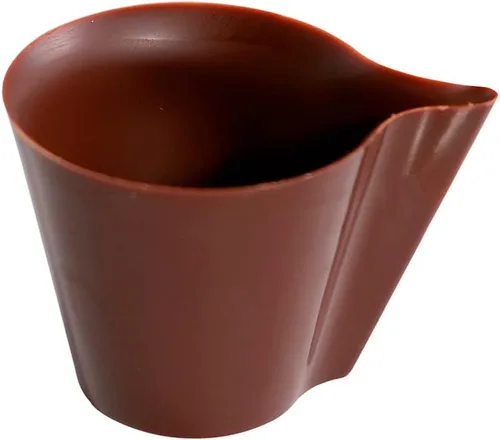 Vista 4 de Martellato 20GU005 Molde de chocolate de policarbonato "media cáscara", hace 24 piezas en forma de taza