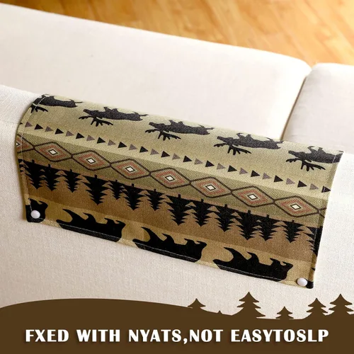 Vista 4 de Tegeme Funda para reposacabezas para silla reclinable, protector de reposacabezas estilo animal, protector de sofá, funda de silla para muebles