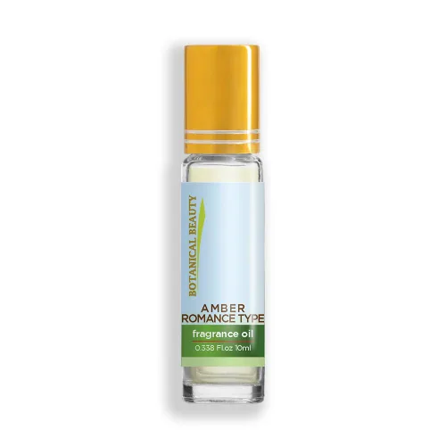 Botanical Beauty Aceite de fragancia Amber Romance, roll-on de 0.338 onzas líquidas (0.3 fl oz), sin alcohol, de larga duración