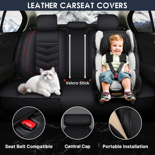 Vista 4 de Funda de asiento de automóvil de 2 asientos para MINI Cooper 2002-2012, funda de asiento deportiva duradera, resistente al desgaste, impermeable