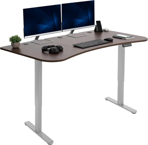 Vista 76 de VIVO DESK-KIT-E2B1B - Escritorio eléctrico de pie con motor doble, ajuste de altura de memoria, serie E2B, marco negro superior negro, DESK-KIT-E2B1B