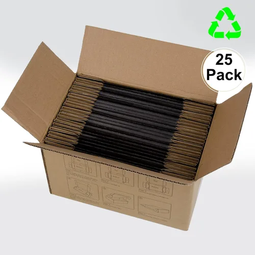 Vista 6 de Cajas de envío de 6x4x2 pulgadas, paquete de 25, cajas de embalaje de cartón corrugado para pequeñas empresas, negras