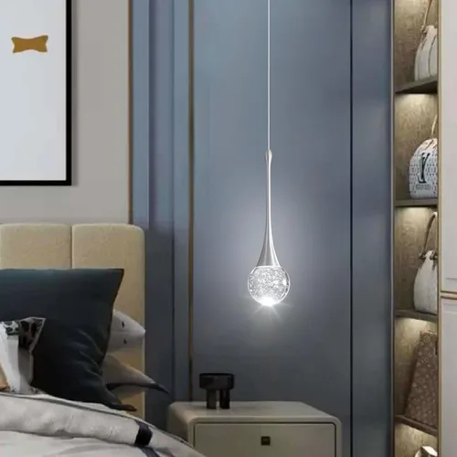 Vista 6 de Lámparas colgantes modernas para isla de cocina, LED, regulable, cristal glamuroso, iluminación colgante de techo para comedor, pasillo, dormitorio