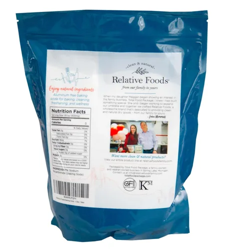Vista 2 de Relative Foods Bicarbonato de sodio para cocinar, limpiar y más - Mezcla de bicarbonato de sodio sin gluten sin conservantes - Bicarbonato de sodio