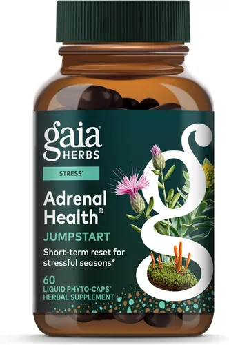 Gaia Herbs Jump Start - Ayuda a mantener niveles saludables de energía y estrés - con Cordyceps, Schisandra, Rhodiola y Regaliz - 60 fito-cápsulas